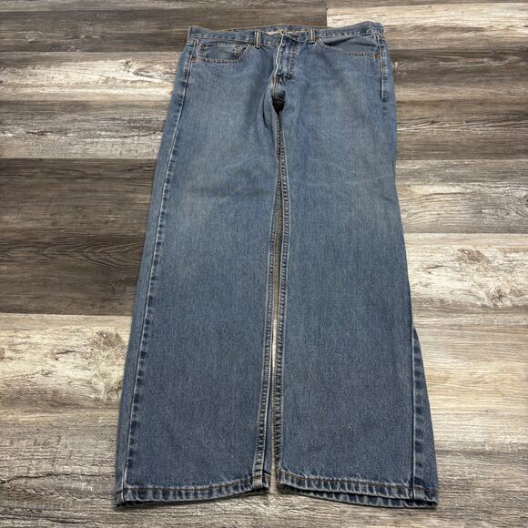 Vintage Y2k‎ Levis 505 Bue Mens 36x29 Red Tab Regular Straight Leg Denim Jeans - Picture 2 of 12